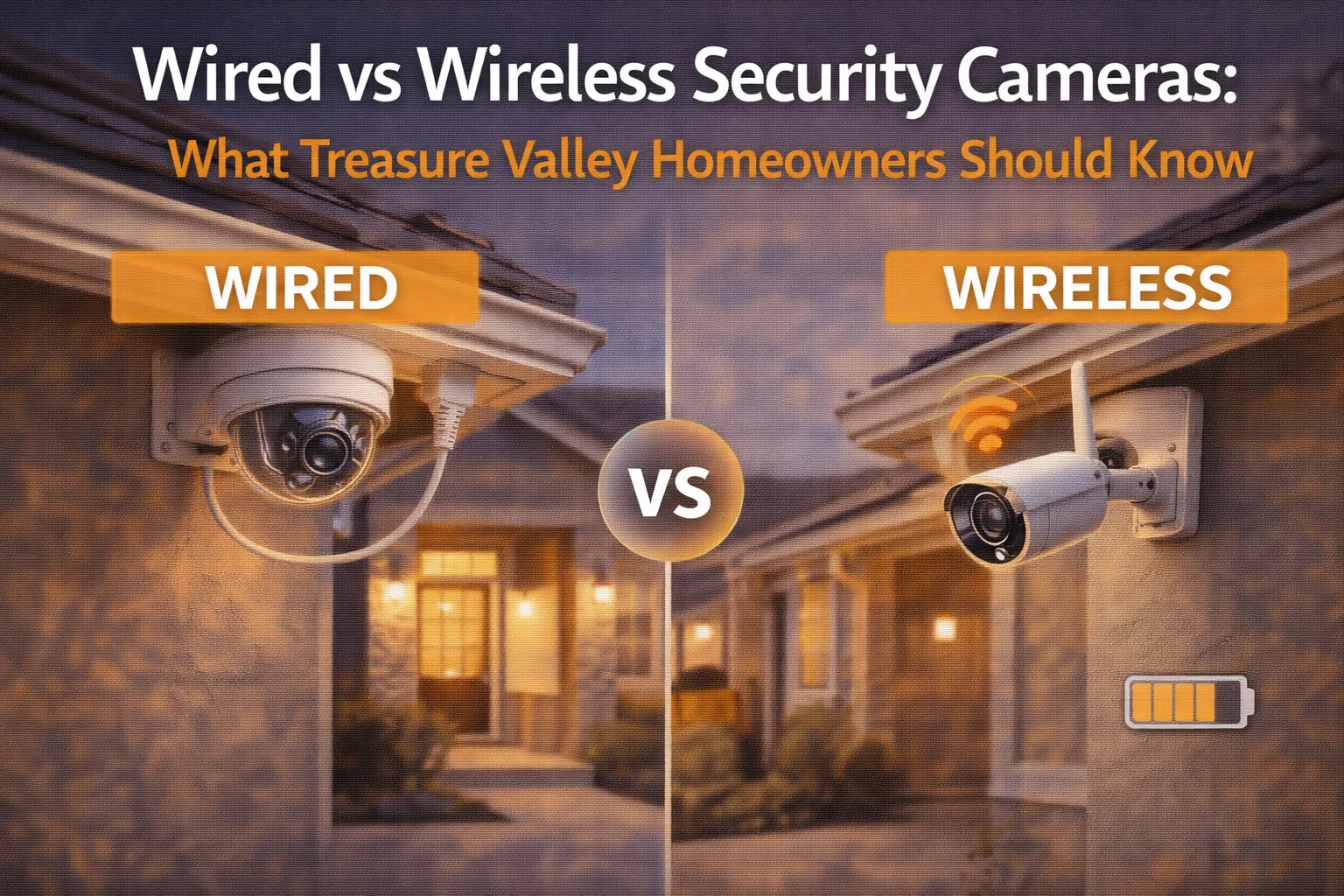 Wired vs Wireless Security Cameras: What Treasure Valley Homeowners Should Know